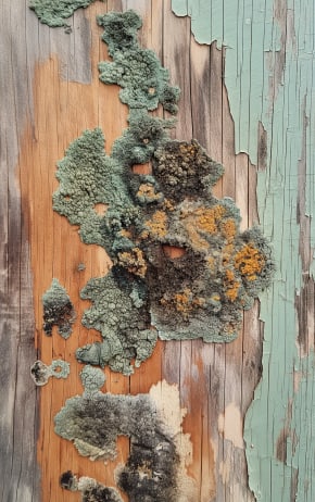 Mildew on wood