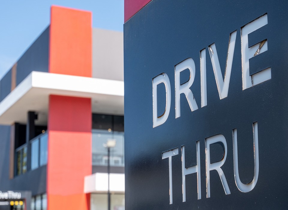 drive thru sign